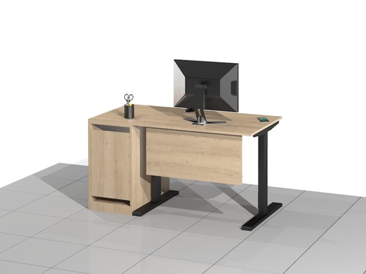 Biurko Komputerowe z elektryczną regulacją wysokości funkcjonalne i ergonomiczne ELRISE-BK