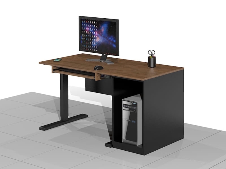 Biurko Komputerowe z elektryczną regulacją wysokości funkcjonalne i ergonomiczne ELRISE-BK