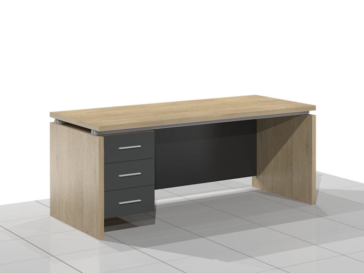 Stylowe Biurko Gabinetowe LEO (Prawe)