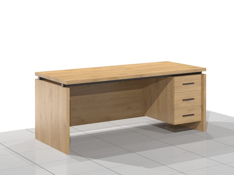 Stylowe Biurko Gabinetowe LEO (Prawe)