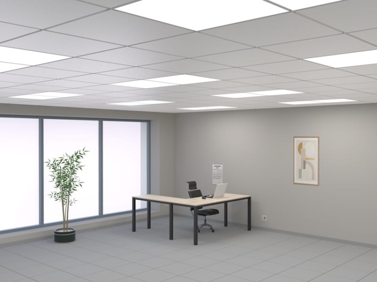 Duże Biurko narożne na stelażu metalowym BBK-NR (Prawe)