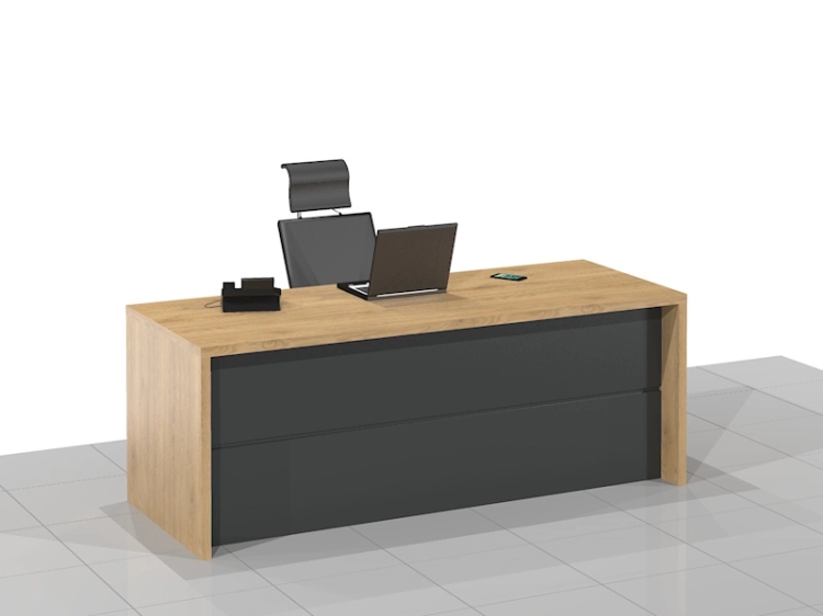 Biurko gabinetowe DRAGON-NKN-LUX eleganckie i mocne.