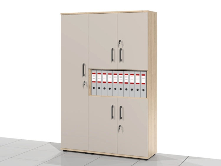 2 Szafy biurowe - zestaw BART-DW-Z2 182h x 120 x 38 cm (Lewa)