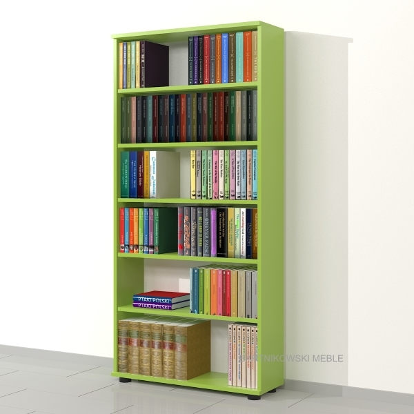 Regał na książki RKNA-01 171h x 80 x 27 cm (zielony limetka - nietypowy dopłata)