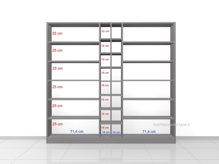 Regał na książki - biblioteczka PATI-LUX-XT