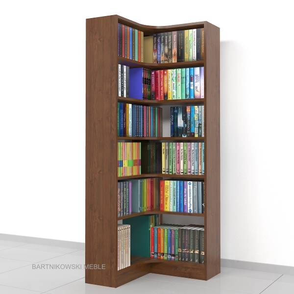Regał na książki RKEX narożny 180h x 70 x 70 x 25 cm.