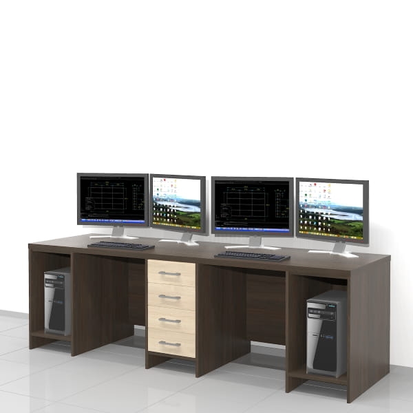 Biurko komputerowe podwójne DUO-KSK 240 x 70 x 75h cm