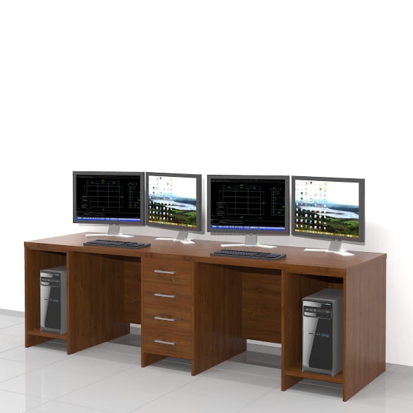 Biurko komputerowe podwójne DUO-KSK 240 x 70 x 75h cm