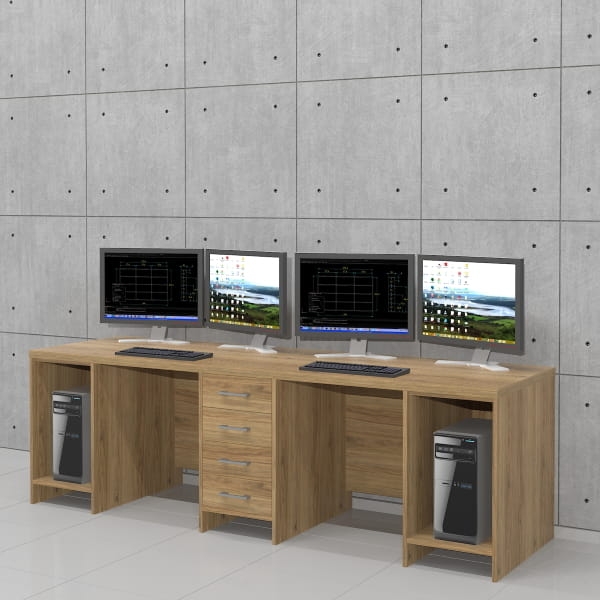 Biurko komputerowe podwójne DUO-KSK 240 x 70 x 75h cm