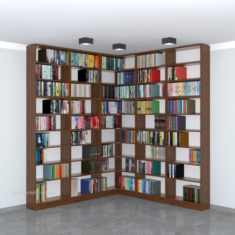 Regał - biblioteka LIBRA-NR2 263h x 210 x 210 cm