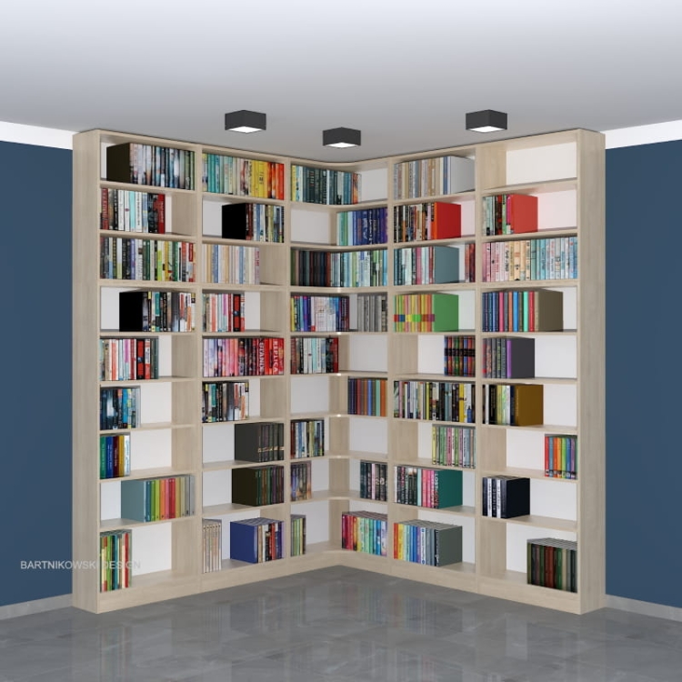 Regał - biblioteka LIBRA-NR2 263h x 210 x 210 cm