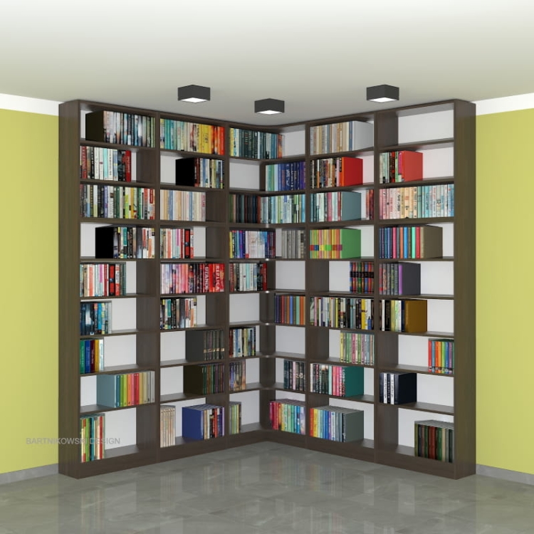 Regał - biblioteka LIBRA-NR2 263h x 210 x 210 cm