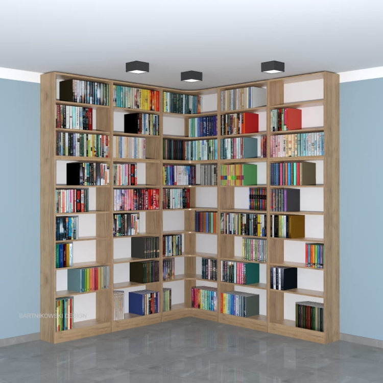 Regał - biblioteka LIBRA-NR2 263h x 210 x 210 cm