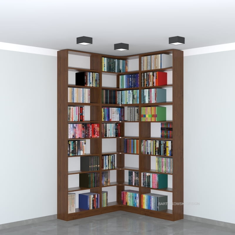 Regał - biblioteka LIBRA-NR3 263h x 140 x 140 cm