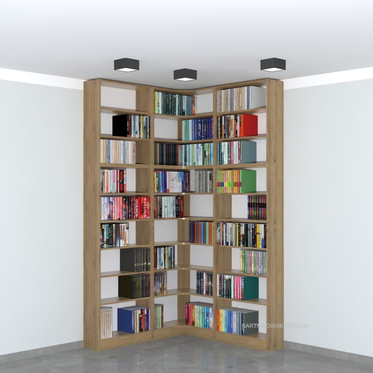 Regał - biblioteka LIBRA-NR3 263h x 140 x 140 cm