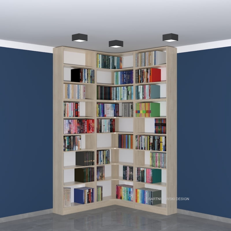 Regał - biblioteka LIBRA-NR3 263h x 140 x 140 cm