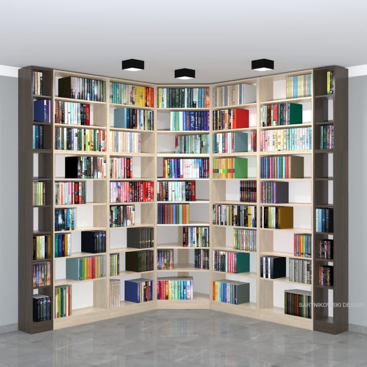 Regał - biblioteka LIBRA-NR11 263h x 235 x 235 cm