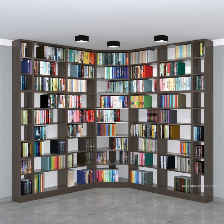 Regał - biblioteka LIBRA-NR11 263h x 235 x 235 cm