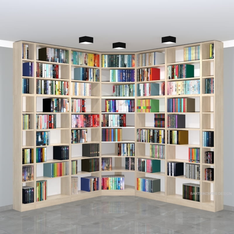 Regał - biblioteka LIBRA-NR11 263h x 235 x 235 cm