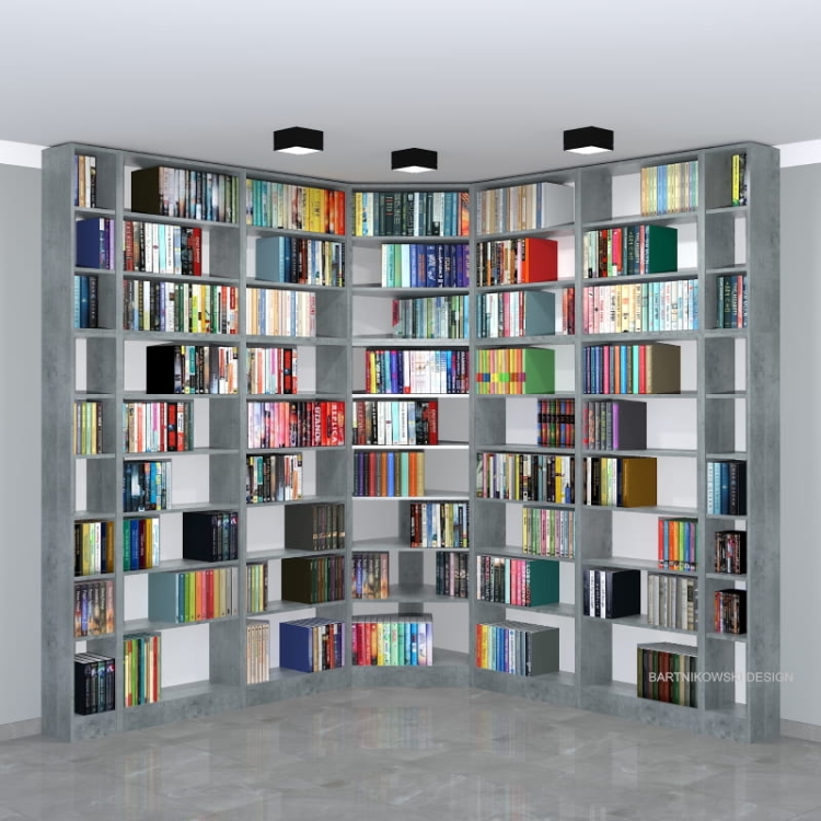 Regał - biblioteka LIBRA-NR11 263h x 235 x 235 cm