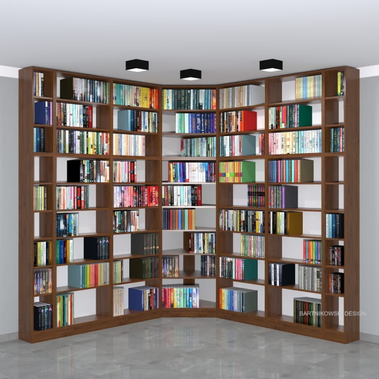 Regał - biblioteka LIBRA-NR11 263h x 235 x 235 cm