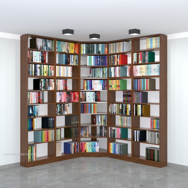 Regał - biblioteka LIBRA-NR12 263h x 210 x 210 cm