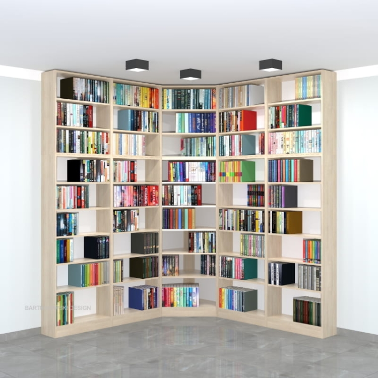 Regał - biblioteka LIBRA-NR12 263h x 210 x 210 cm