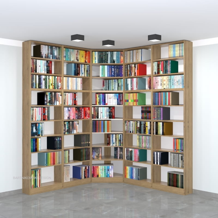 Regał - biblioteka LIBRA-NR12 263h x 210 x 210 cm