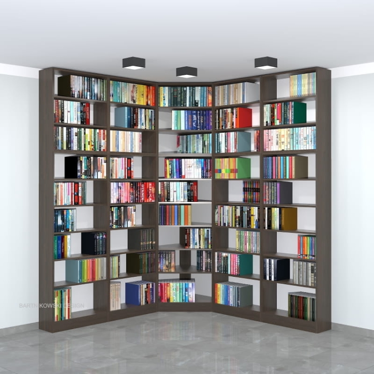 Regał - biblioteka LIBRA-NR12 263h x 210 x 210 cm