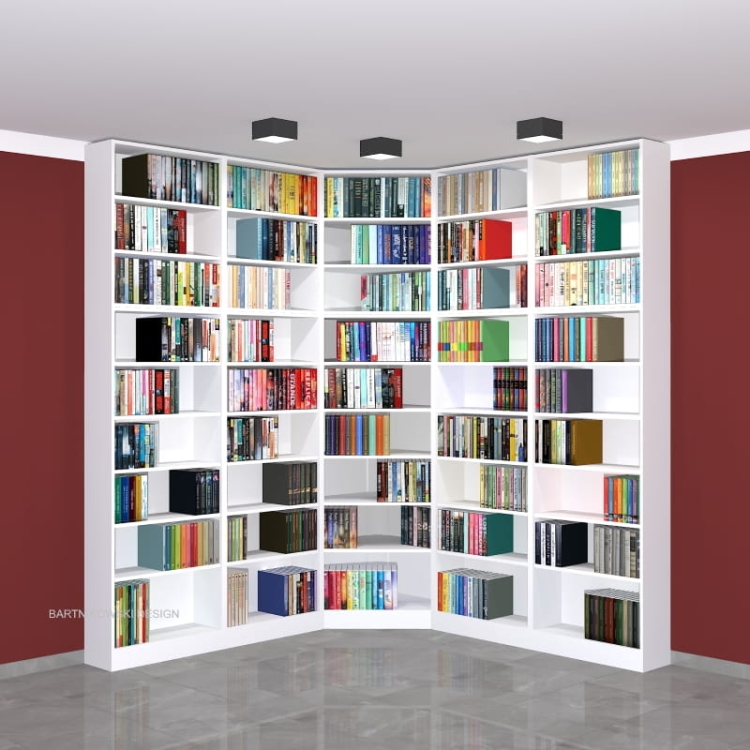 Regał - biblioteka LIBRA-NR12 263h x 210 x 210 cm