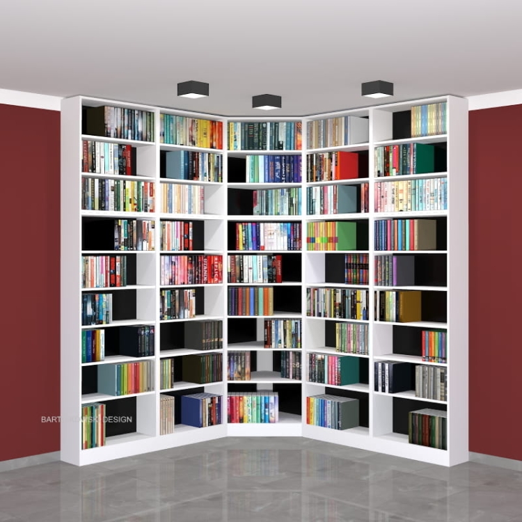 Regał - biblioteka LIBRA-NR12 263h x 210 x 210 cm