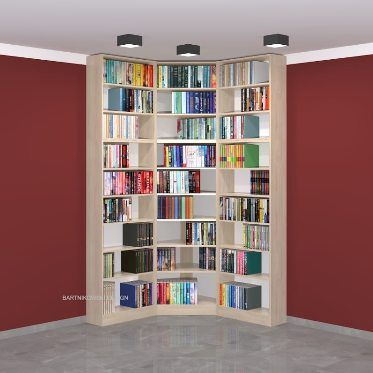 Regał - biblioteka LIBRA-NR13 263h x 140 x 140 cm