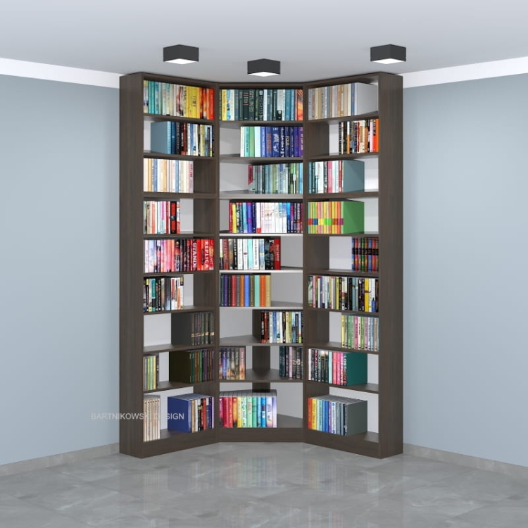 Regał - biblioteka LIBRA-NR13 263h x 140 x 140 cm