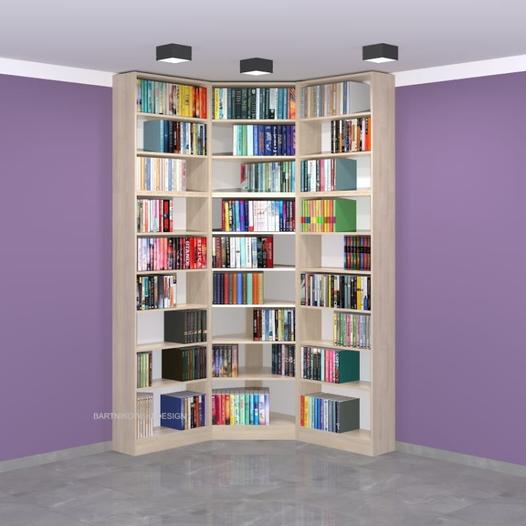 Regał - biblioteka LIBRA-NR13 263h x 140 x 140 cm