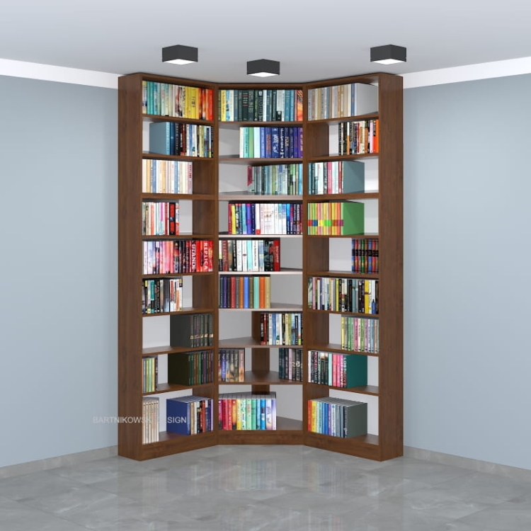 Regał - biblioteka LIBRA-NR13 263h x 140 x 140 cm