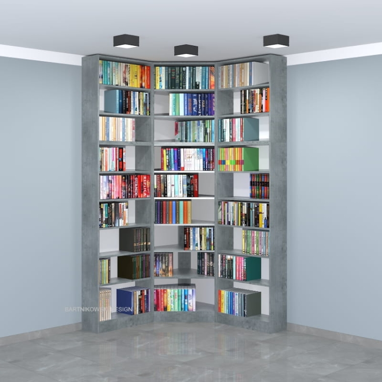 Regał - biblioteka LIBRA-NR13 263h x 140 x 140 cm