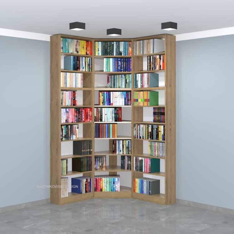 Regał - biblioteka LIBRA-NR13 263h x 140 x 140 cm