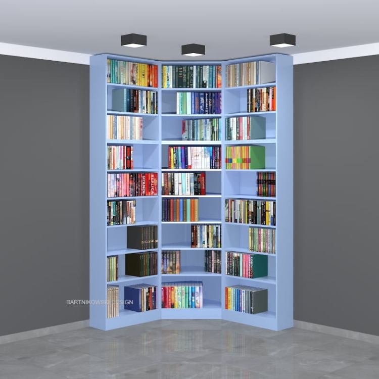 Regał - biblioteka LIBRA-NR13-E012 263h x 140 x 140 cm