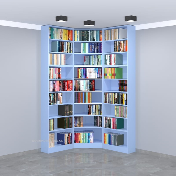 Regał - biblioteka LIBRA-NR13-E012 263h x 140 x 140 cm