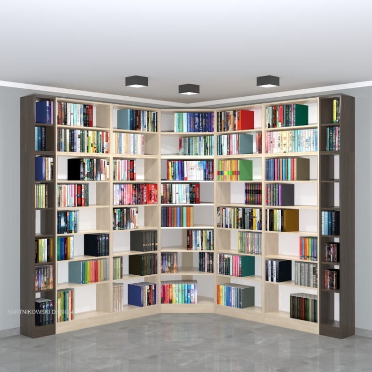 Regał - biblioteka LIBRA-NR21 236h x 235 x 235 cm