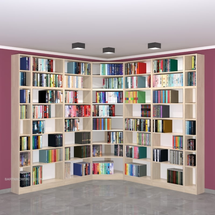 Regał - biblioteka LIBRA-NR21 236h x 235 x 235 cm