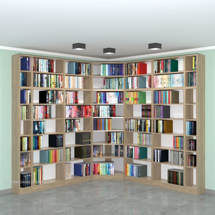 Regał - biblioteka LIBRA-NR21 236h x 235 x 235 cm