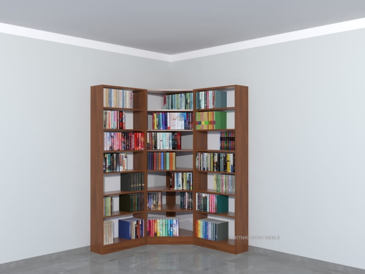 Regał narożny LIBRA-NR33 207h x 140 x 140 cm