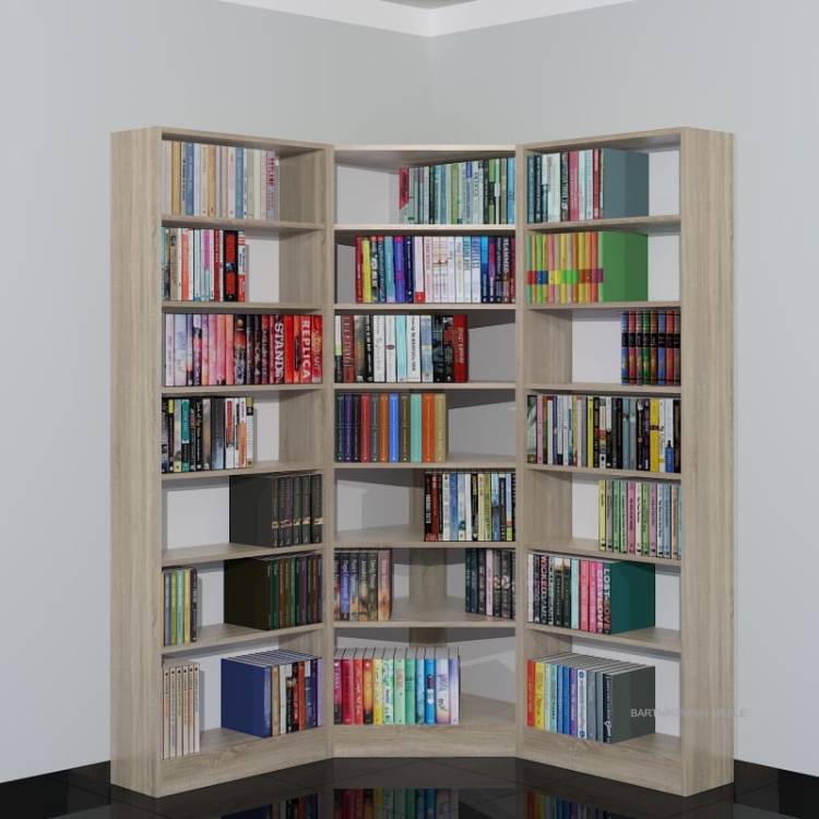 Regał narożny LIBRA-NR33 207h x 140 x 140 cm