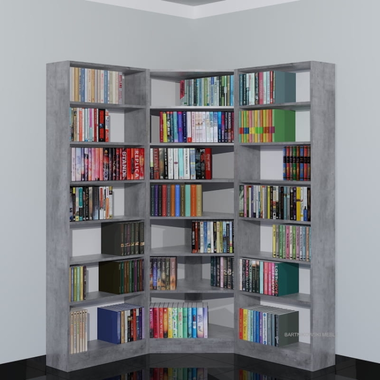 Regał narożny LIBRA-NR33 207h x 140 x 140 cm