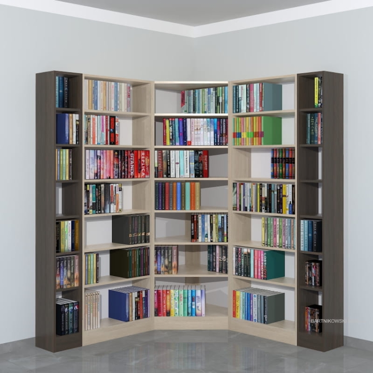 Regał narożny LIBRA-NR34 207h x 165 x 165 cm