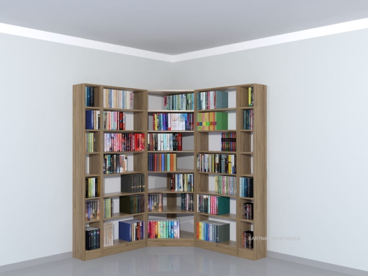 Regał narożny LIBRA-NR34 207h x 165 x 165 cm