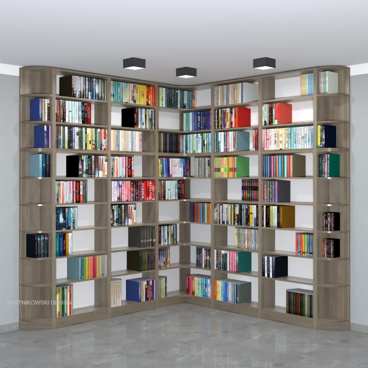 Regał - biblioteka LIBRA-NR1 263h x 235 x 235 cm