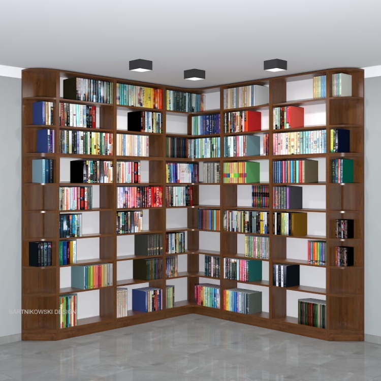 Regał - biblioteka LIBRA-NR1 263h x 235 x 235 cm