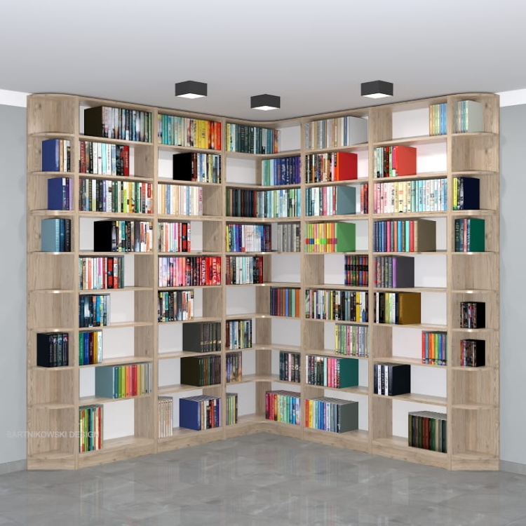 Regał - biblioteka LIBRA-NR1 263h x 235 x 235 cm